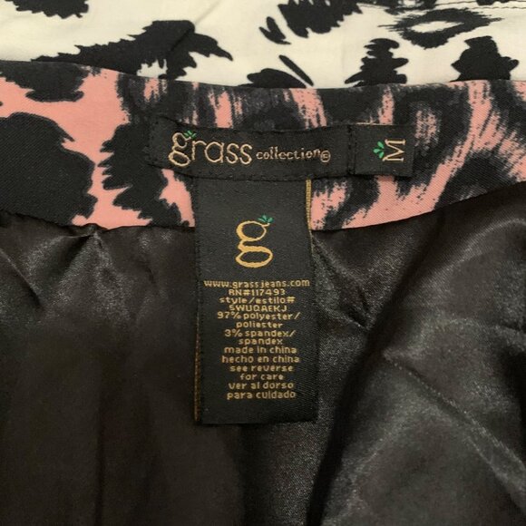 GRASS COLLECTION Pink Cheetah Mid-Length Belted Trench Coat Womens SZ M - Picture 8 of 8